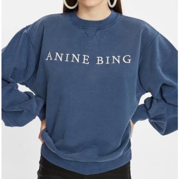 Anine Bing Navy Blue Sweatshirt - Picture 7 of 13